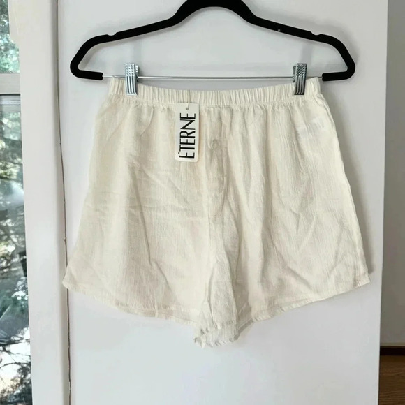NWT Eterne Dylan Boxer Shorts Cotton Lightweight in Ivory White Medium - Picture 4 of 12